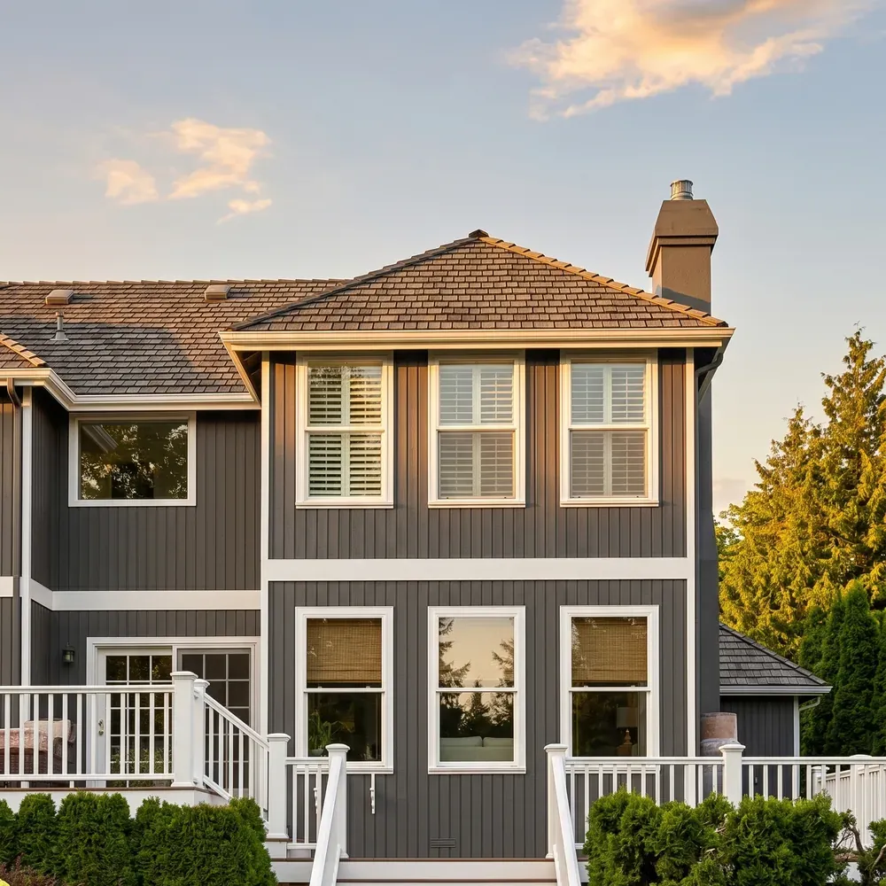 Freshly painted Northwest home exterior by Cornerstone Painting